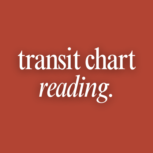 Text 'transit chart reading' on a red background