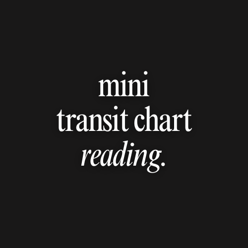 Mini "Into The Future" Transit Chart Reading