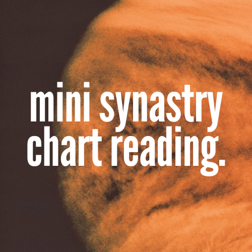 Mini Synastry Chart Reading
