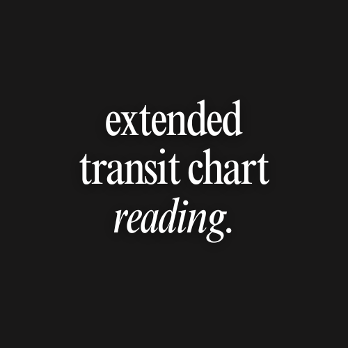 Extended "Into The Future" Transit Chart Reading